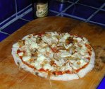 Grilled onion pizza