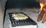Chicken breast grilling in oven